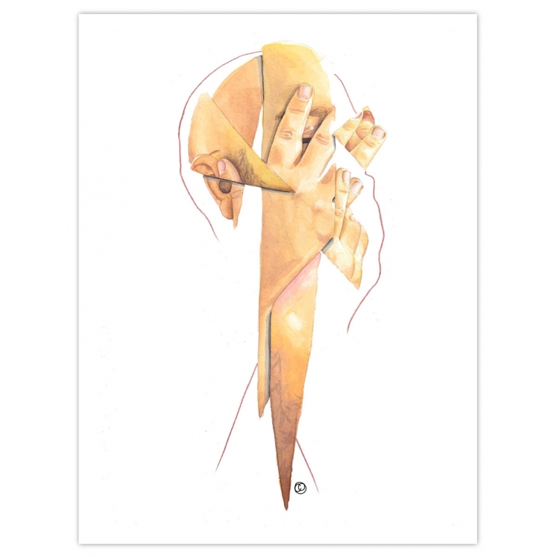 Acuarelas originales de Christ Oval para 180hilos